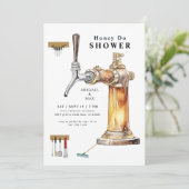 ビールタップハニードカップルウェディングシャワー 招待状 (スタンド正面)