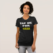 ビールタップビールに私!白黒2 Tシャツ (正面フル)