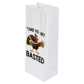 ビールターキーおもしろい感謝祭 ワインギフトバッグ (正面アングル)