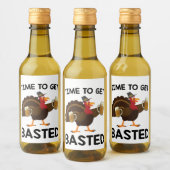 ビールターキーおもしろい感謝祭 ワインラベル (ボトル)