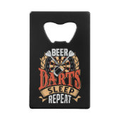 ビールダーツスリープリピート – Dart Player クレジットカード栓抜き (正面)