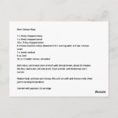 ビールチーズスープレシピ ポストカード (裏面)