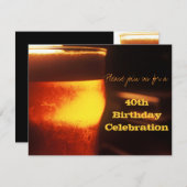 ビールテイスティングまたは誕生日パーティーの招待状 招待状 (正面/裏面)