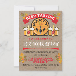 ビールテイスティングオクトーバーフェストパーティの招待状 招待状