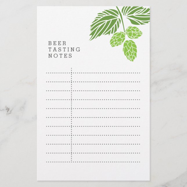 ビールテイスティングノート，パーティー，ホップ (正面)