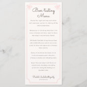 ビールテイスティングバチェロレッテメニュー メニュー (正面)