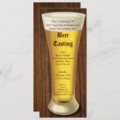 ビールテイスティングバースデーパーティーへの招待 招待状 (正面/裏面)
