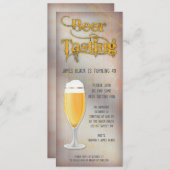 ビールテイスティングバースデーパーティーへの招待 招待状 (正面/裏面)