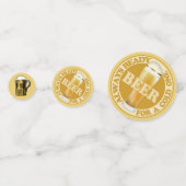 ビールテーブルの紙吹雪 コンフェッティ (正面)