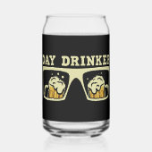 ビールデイおもしろいドリンカーワードアート ガラス缶 (正面)
