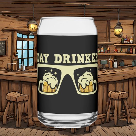 ビールデイおもしろいドリンカーワードアート ガラス缶