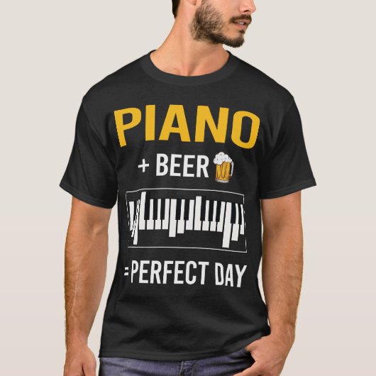 ビールデイピアノピアニスト Tシャツ (正面)