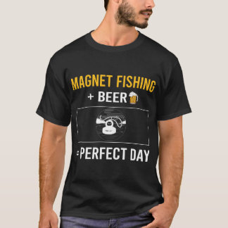 ビールデイマグネット魚釣り Tシャツ