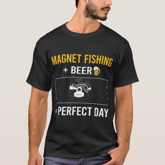ビールデイマグネット魚釣り Tシャツ (正面)