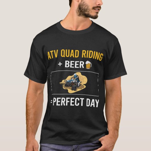 ビールデイATVクワッドライディング Tシャツ (正面)