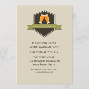 ビールトーストバチュラーパーティ 招待状