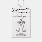 ビールトースト結婚の感謝 – Kraft素朴 ギフトタグ (正面)