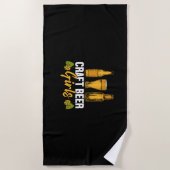 ビールドリンカークラフトビールガールズ誕生日 ビーチタオル (正面)