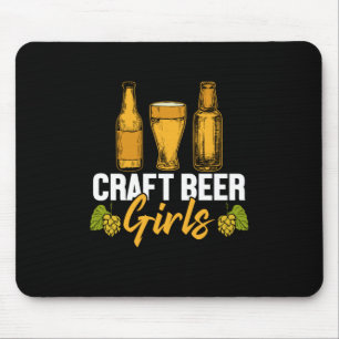 ビールドリンカークラフトビールガールズ誕生日 マウスパッド