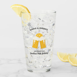 ビールドリンカーピックボール選手パーソナライズされた文字 タンブラーグラス