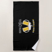 ビールドリンカー応援とビール50年誕生日 ビーチタオル (正面)