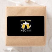 ビールドリンカー応援とビール50年誕生日 ラベル (インサイチュ)