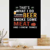 ビールドリンカーIビールスモークミート誕生日 ポスター (キッチン)