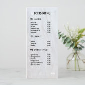 ビールドリンクフラットメニュー メニュー (スタンド正面)