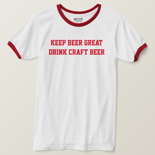 ビールドリンク保素晴らしクラフトビール Tシャツ (デザイン正面)