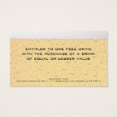 ビールドリンク券とクーポンカード (裏面)