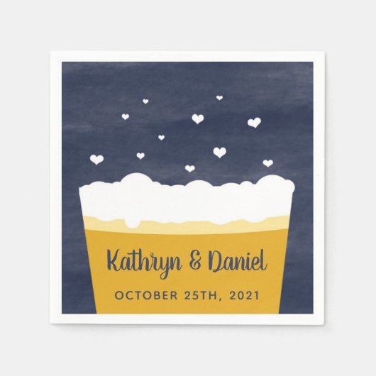 ビールナプキンス – お祝いは醸造 スタンダードカクテルナプキン (正面)