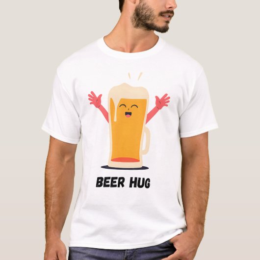 ビールハグ – あなたが受け入れられるビール Tシャツ (正面)