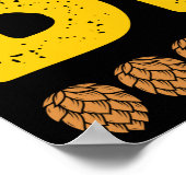 ビールハッピードリンカーおもしろいデザイン ポスター (角)