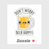 ビールハッピードリンクパおもしろいン心配しない シール (シート)