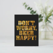 ビールハッピーブラックポストカード ポストカード (スタンド正面)