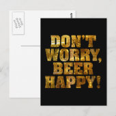 ビールハッピーブラックポストカード ポストカード (正面/裏面)