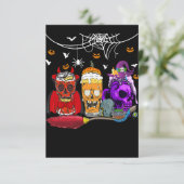 ビールハロウィーンスカルコスクの3ホラーグラス 招待状 (スタンド正面)