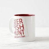 ビールハンターユーモア、おもしろいノベルティコーヒー ツートーンマグカップ (正面左)