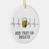 ビールハートビーパーソナライズされたトヴィンテージ愛好家 セラミックオーナメント (右)