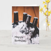 ビールバケットリスト誕生日カード カード (黄色い花)