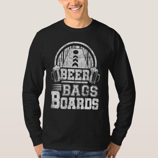 ビールバッグボードコーンホール動揺して Tシャツ (正面)