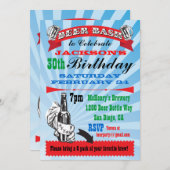 ビールバッシュバースデーパーティ招待状 招待状 (正面/裏面)