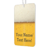 ビールバブル背景パターン カーエアーフレッシュナー (左)