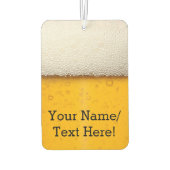 ビールバブル背景パターン カーエアーフレッシュナー (裏面)