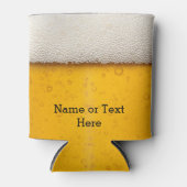 ビールバブル背景パターン 缶クーラー (正面)