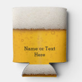 ビールバブル背景パターン 缶クーラー (裏面)