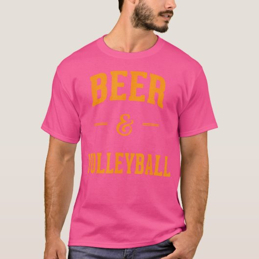 ビールバレーボール完璧なバおもしろいレーボールファンs tシャツ (正面)