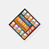 ビールバーアポップ・アートのート名前をカスタムする紙ナプキン スタンダードカクテルナプキン (角)