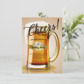 ビールバースデーパーティ招待状 招待状 (スタンド正面)