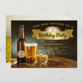 ビールバースデーパーティ招待状 招待状 (正面/裏面)